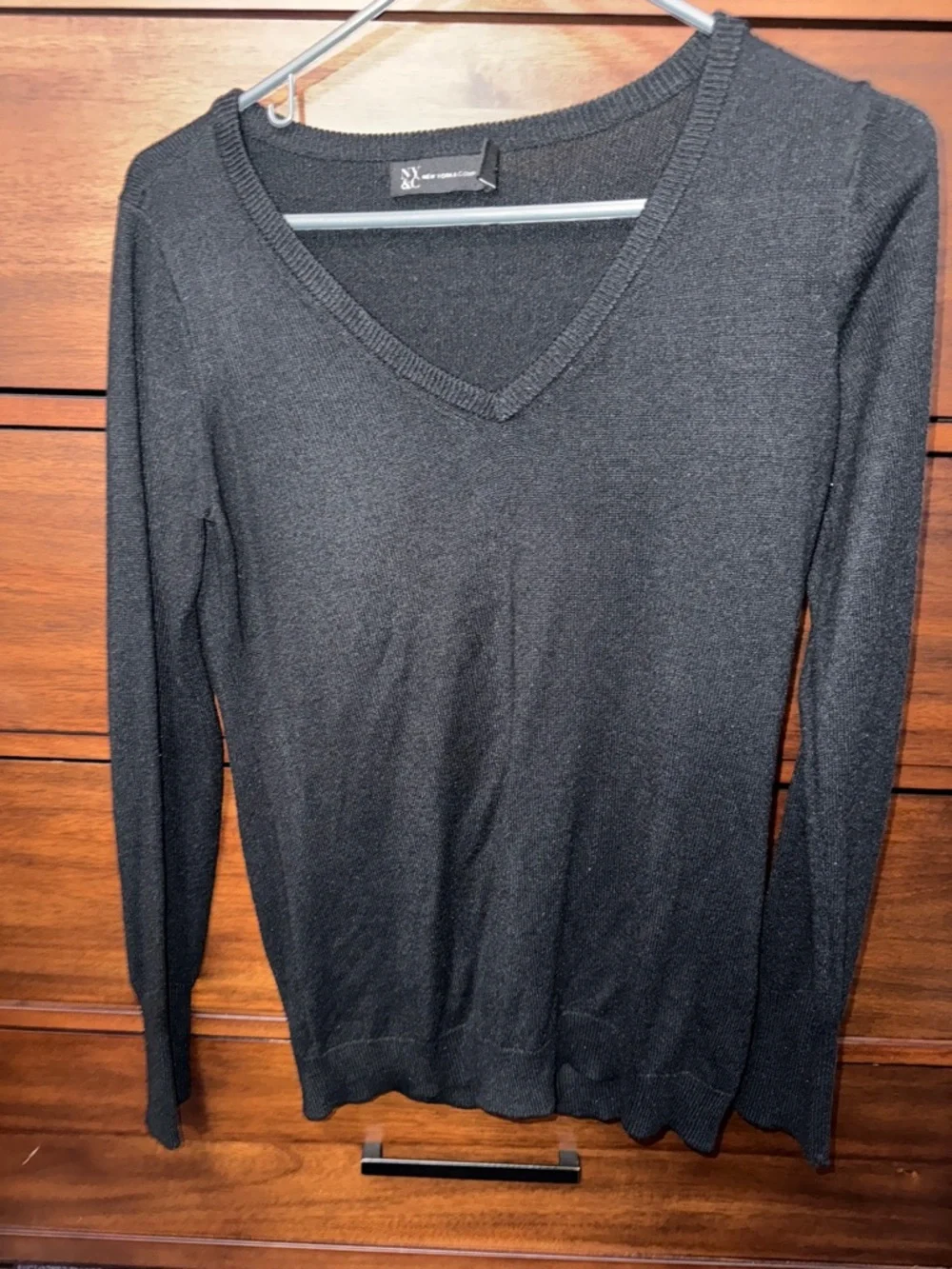 New York & Company | Black Essential V-Neck Sweater